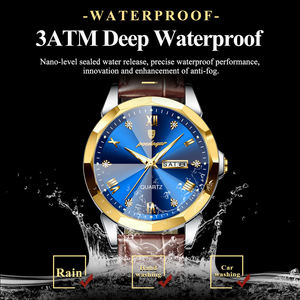 Reloj Deportivo de Lujo para Hombre Poedagar 810, Relojes de Cuarzo Luminosos a Prueba de Agua, Relojes Casuales de Cuero para Hombre - Product Image 4