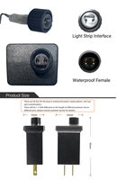 Adaptateur secteur LED étanche IP44 AC/DC 12W pour bande lumineuse de Noël, transformateur basse tension, décoration orientale