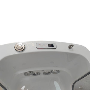 حوض استحمام جديد للحيوانات الأليفة مع نظام تدليك وفقاعات وسبا LED، حوض أكريليك قائم بذاته للعناية بالكلاب - Product Image 4