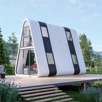 Contemporain Moderne Intelligent Étanche En Acier Salle De Bains Gonflable Camping Triangle En Forme D'hôtel Modulaire Espace Capsule Maison
