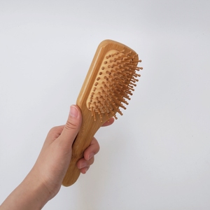 Juego de Peines Ecológicos con Cojín de Aire, Peine de Madera para Desenredar el Cabello, Mango de Bambú, Peine de Masaje - Product Image 4