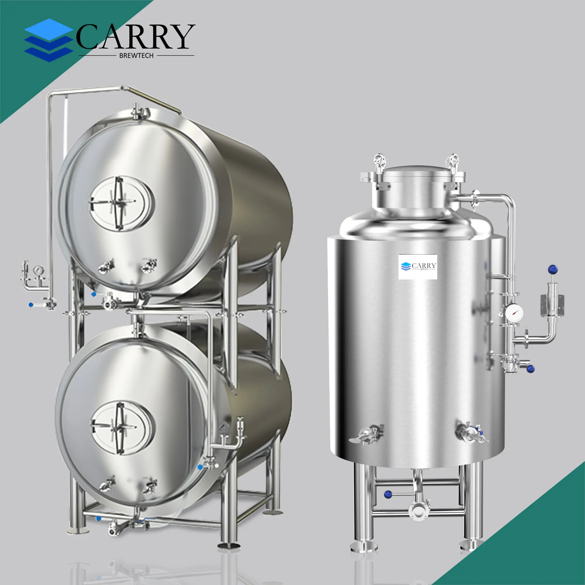 CARRY BREWTECH新発売製品500L1000L 5BBL 10BBL 5HL10HL醸造所ブライトビールタンクBBTサーバータンクブライトタンク