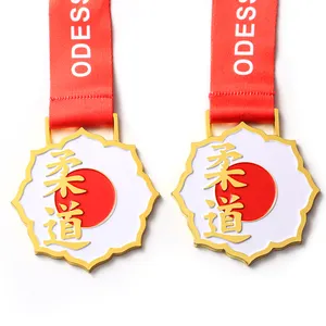 Hesank OEM工厂高品质免费设计定制制作体育奖奖牌冠军运动日本柔道奖牌