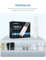 Point d'accès extérieur COMFAST CF-EW87 3600 Mbps longue portée avec 3 antennes à gain élevé