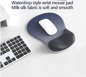 Alfombrilla Ergonómica para Ratón de Computadora con Reposamuñecas de Gel, Diseño de Gota de Agua, Cojín de Silicona con Memoria Suave, Base de PU Antideslizante para Oficina - Product Image 3