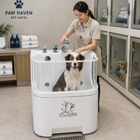 Baignoire SPA de luxe en verre et acrylique pour animaux, station de toilettage intelligente à micro-bulles et ozone pour chiens, idéale pour salon de toilettage pour animaux