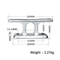TANGREN Étrier de quai croisé en acier inoxydable 316 de qualité supérieure pour accessoires de quai de bateau, remplacement, tailles 10'' et 12''