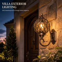 Lampe LED d'extérieur de style européen WECUS, en aluminium, étanche, pour jardin, paysage, rétro, IP65, certifiée AC CE, cour, rue, 2,3 m