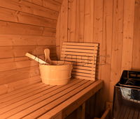 Sauna extérieur en forme de seau très populaire 2026, peut accueillir 4 à 6 personnes, idéal pour les jardins, les cours, les arrière-cours et les spas