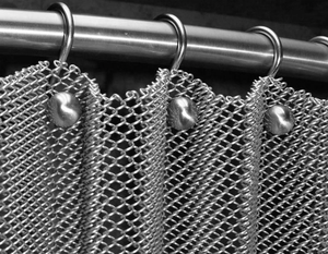 Thời trang thép không gỉ Phụ kiện kiến trúc kim loại mạ vàng chainmail trang trí vòng lưới rèm - Product Image 2