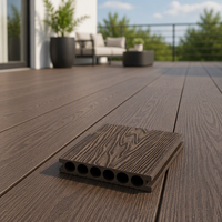 Plancher en terrasse WPC, extérieur, imperméable, antidérapant, en bois composite, pour jardin, patio, piscine