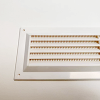 Grille de ventilation en plastique blanc avec filtre anti-insectes, taille 260*90, épaisseur 7mm, durable, installation facile pour conduits de bâtiments de bureaux