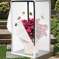 Habitat d'élevage pour papillons noirs 16,5 x 16,5 x 30 pouces, enclos extérieur de luxe en maille pour plantes, boîte à structure en acier inoxydable
