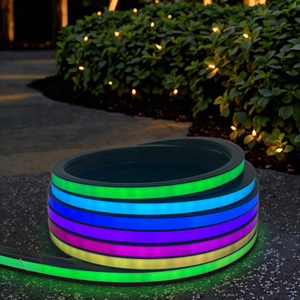 Black Housing 8mm 3535RGB Magic Horizontal Bending Smart <strong>LED</strong> Silicone Neon Flex <strong>Strip</strong> 24V IP65 Waterproof APP Control Cuttable - Product Image 2