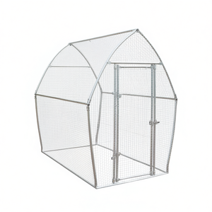 Gabbia per Polli in Acciaio Zincato 78.7x41.3x71.7 Argento Recinto per Allevamento Avicolo - Product Image 1