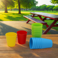 Ensemble de tasses en plastique réutilisables pour enfants, nouveauté, bébés, eau, bière, café, thé, couleurs empilables, 240ml