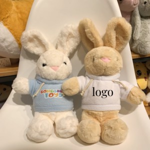 Jouets en peluche doux SongshanToys, lapin de Pâques, jouets en peluche personnalisés avec logo, lapins de Pâques en peluche, <span class=keywords><strong>t</strong></span>-<span class=keywords><strong>shirt</strong></span> avec logo - Product Image 4