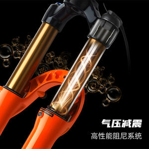 Fourche avant de vélo de montagne Bolany 26/27,5/29 pouces, amortisseur à air avec réglage du rebond, frein à disque, axe QR - Product Image 2