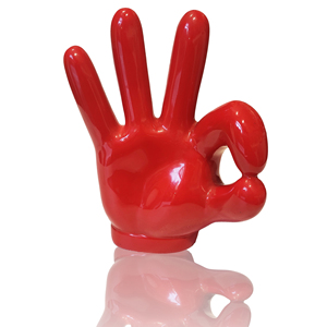 Artesanía de resina creativa Bienvenido Está bien Adornos de escritorio Decoración de escultura de arte moderno a la venta - Product Image 1