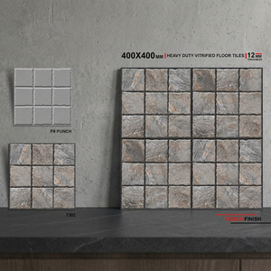 400x400mm Non-Slip Porcelain Heavy Duty Parking Rustic Ceramic Floor Tiles 40x40 Digital Anti-Slip Rectified Outdoor 16x16 Inch - Product Image 1
