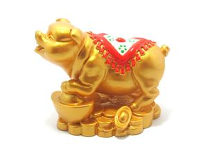 Figurine d'animal en polyrésine pour la décoration de la maison/figurine de cochon doré chanceux du VietNam en 2023 - Product Image 2