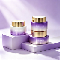 Pot cosmétique en verre premium 30g 50g vide, rechargeable, forme ronde, pour crème de soin