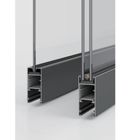 Fenêtres coulissantes en verre trempé simple ou double vitrage, profilés en alliage d'aluminium personnalisés OEM/ODM pour villas résidentielles