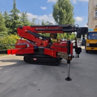 Mini-grue articulée avancée avec télécommande et châssis à chenilles stable pour les projets de levage en intérieur et en extérieur
