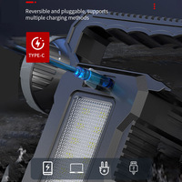 Lampe Torche 2025 Ultra Puissante à Recharge Solaire, Lumière Extérieure à Haute Intensité LED, Longue Portée, Projecteur Portable pour Maison et Patrouille