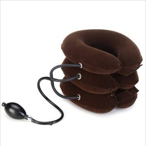 Cervical Traction Neck Brace Full Velvet <b>Inflatable</b> Portable With Metal Valve For Neck Support And Relief - Product Image 4