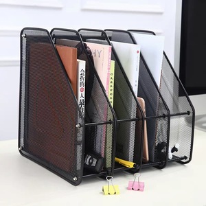 4 lưới tập tin thư mục Kệ dây kim loại lưới lưu trữ chủ tập tin Tạp Chí báo chủ 4 Tier khung Tạp Chí cho văn phòng - Product Image 3