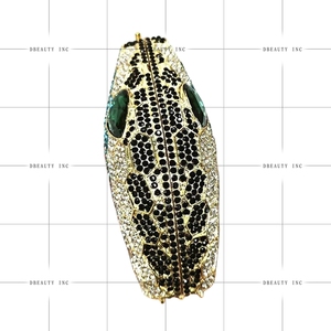 Women Dazzling Snakehead Rhinestones Evening <b>Bag</b> Unique <b>Snake</b> Crystals Clutch Purse for Halloween Ball Party - Product Image 5