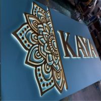 Letrero Publicitario LED 3D Personalizado con Doble Iluminación para Restaurantes y Cafés, Decoración de Pared Exterior con Clasificación de Impermeabilidad IP65
