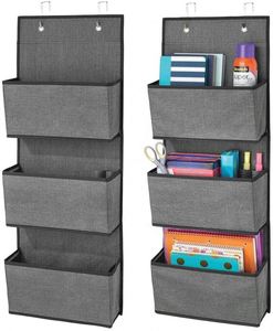 Nordic Style Wall Mounted Hanging <b>Basket</b>-over Door Storage Bag with 3 Separable <b>Shelves</b> for Clothing & Jewelry Garage Use - Product Image 1