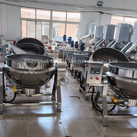 Marmite de cuisson industrielle automatique à chauffage électrique marmite à double enveloppe vapeur avec agitateur