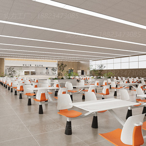 Luxury Restaurant School Cafeteria Furniture Canteen <b>4</b> Seater <b>Dining</b> Table and <b>Chairs</b> <b>Set</b> - Product Image 5