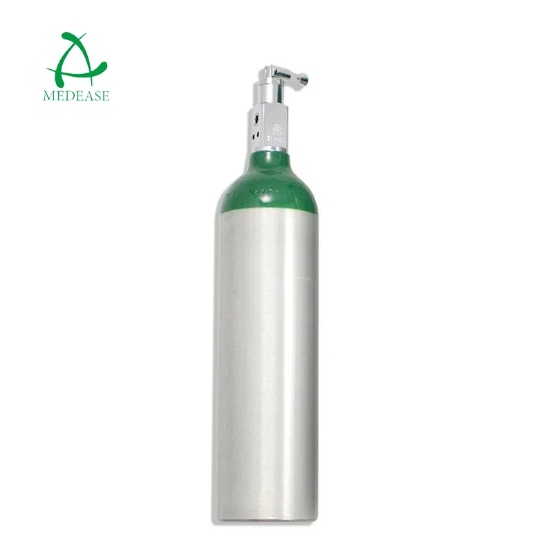 Bottiglia di respirazione vuota produttore MEDEASE bombola di ossigeno medico prezzo valvola a levetta M6 bombola di ossigeno