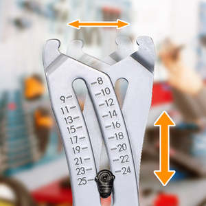 พวงกุญแจตัวค้นหาขนาดโบลต์ที่แม่นยำตัวจับและตัวระบุน็อต - Product Image 5