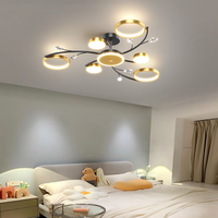 Lustre de plafond moderne pour chambre à coucher, lampe de table à manger, lampe de pièce, lustre LED domestique avec variateur d'intensité via application