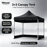 Tonnelle pliable pop-up avec paroi latérale transparente, imperméable, en Oxford 600D, pour événements sportifs et extérieur