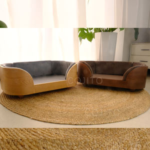 Venta caliente cama de lujo para perros de madera contiene almohadillas aislantes para cama de madera para perros - Product Image 2