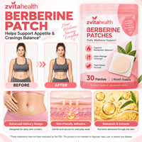 Patch Berberine Label Pribadi, Patch Transdermal Penurun Berat Badan, Pendukung Metabolisme, OEM, Patch Pelangsing Herbal