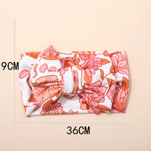 ربطات شعر حريرية عصرية على شكل قوس كبير على شكل زهرة منقوشة وحليب للأطفال - Product Image 6