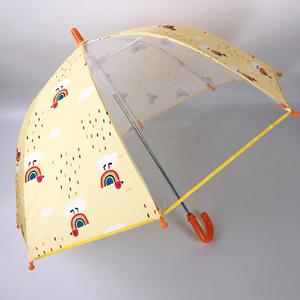 Wholesale <b>Cheap</b> Pongee Straight Kids Umbrella J Handle Transparent Sunshade Rain Manual Folding Cartoon Children's - Product Image 5
