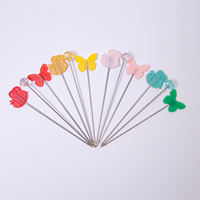 80pcs épingles à coudre portables en diamant et papillon d'abeille positionnement de tissu et épingles de matelassage pour l'artisanat couturière projets de couture bricolage