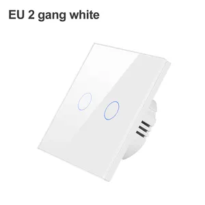 Tuya EU 86 Standard 1/2/3 Gang Dual Way Control Remote Control Voice NO Neutral Smart Switch WiFi Wall Switch