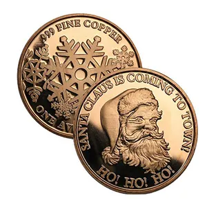 Heißer verkauf hohe qualität machen ihre eigenen design cartoon metall Weihnachten münze für neue jahr geschenk