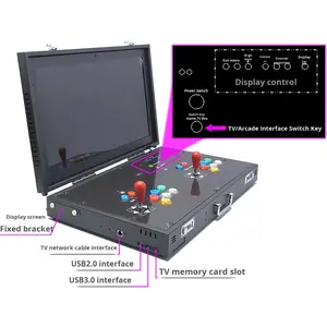 Consola de Juegos Portátil Plegable de Metal de 24 Pulgadas con Doble Joystick, Juegos de Arcade para el Hogar, Juego de Lucha en Inglés, <span class=keywords><strong>Pandora</strong></span> Moonlight Treasure Box - Product Image 1