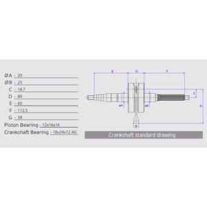 Pasador de Cigüeñal ATHENA, Diámetro 12mm, Italia - Product Image 2