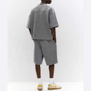 Custom Vintage Acid Washed Heavyweight Men <b>T</b>-<b>Shirt</b> Oversized Drop Shoulder Cotton <b>Boxy</b> <b>T</b> <b>Shirt</b> - Product Image 3